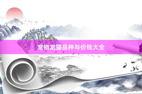 宠物龙猫品种与价钱大全