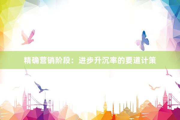 精确营销阶段：进步升沉率的要道计策